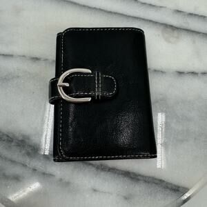 Y2k black and silver Faux  leather wallet